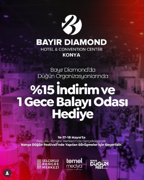 %15 İndirim ve 1 Gece Balayı Odası Hediye! 