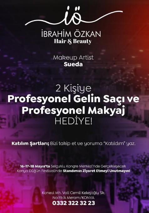 2 Kişiye Profesyonel Gelin Saçı ve Profesyonel Makyaj